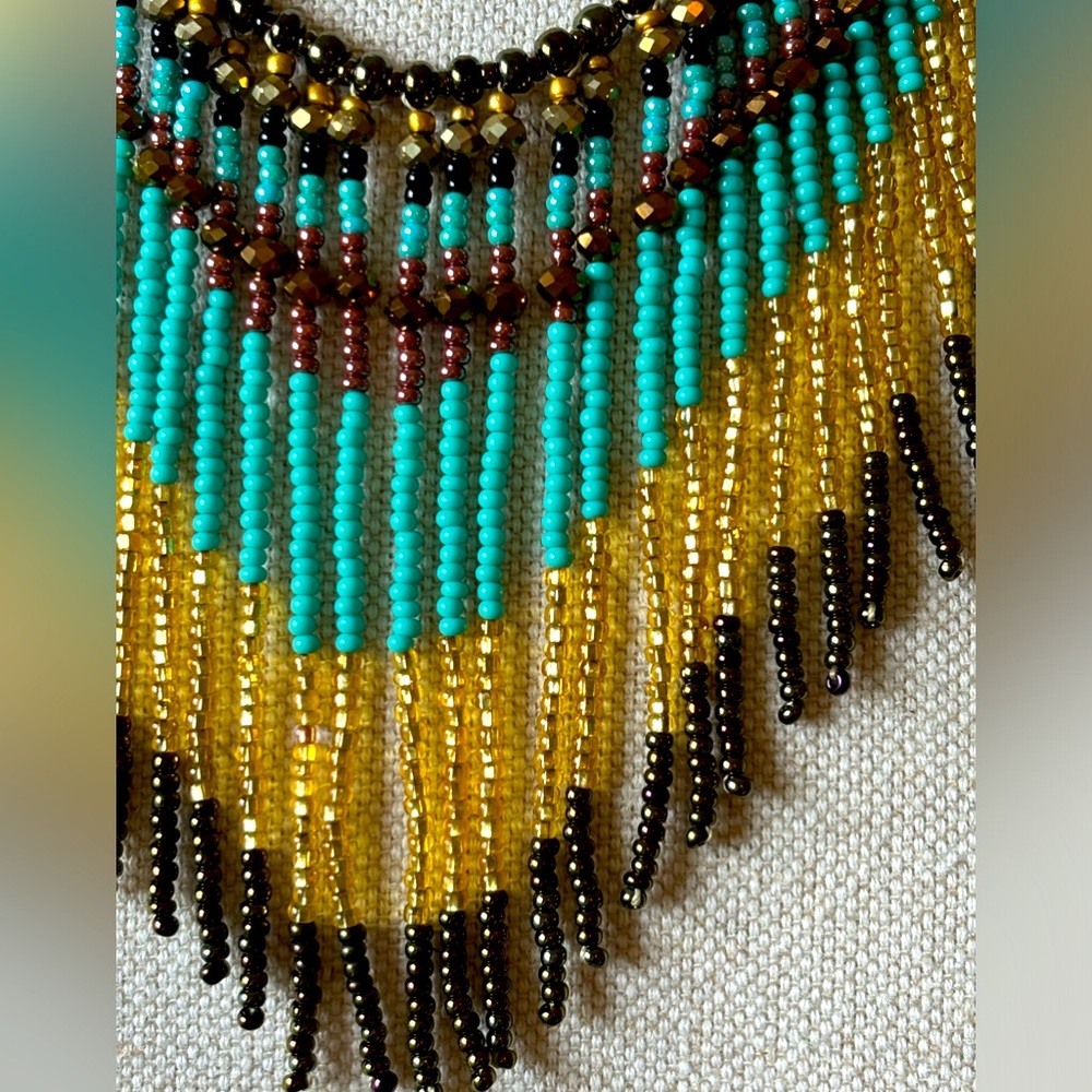 Beautiful hand-beaded necklace.